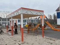 В Малиновке завершается строительство сквера