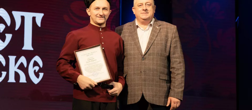Председатель окружного Совета депутатов Анатолий Ковалев поблагодарил участников и организаторов фестиваля народного творчества «Гармонь играет в Ачинске»